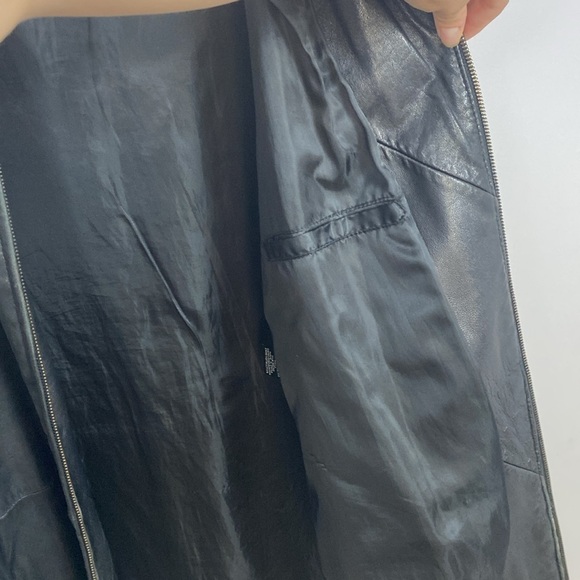 Vintage Gallery Full Leather Jacket Zip front size large - Picture 12 of 15